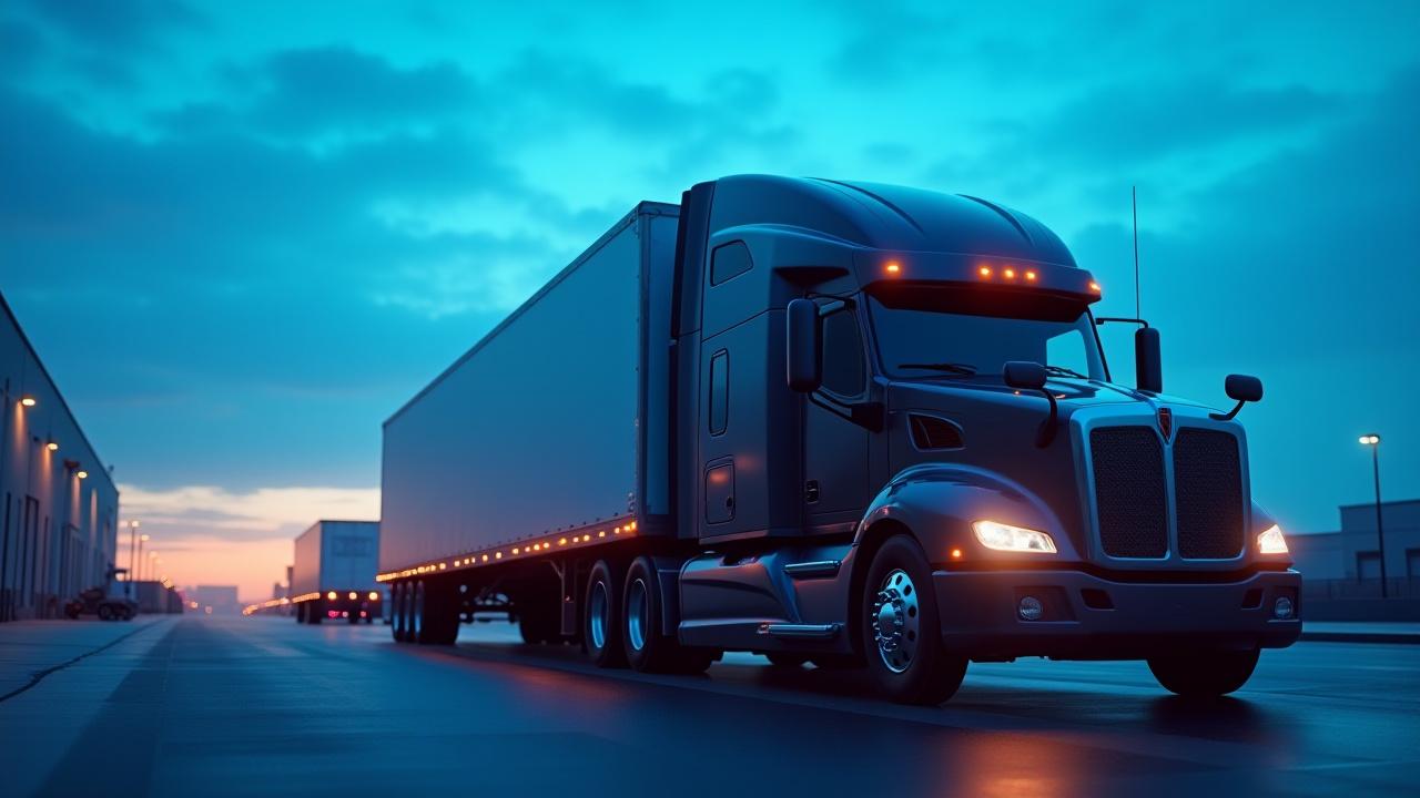 Millennium Trucking specialized fleet on a New York logistics route