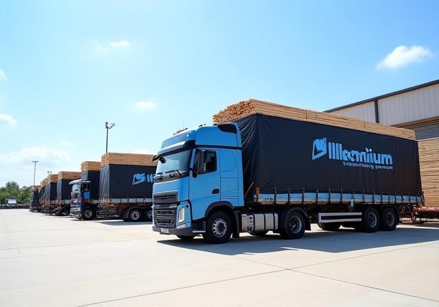 Palletized building supplies and lumber