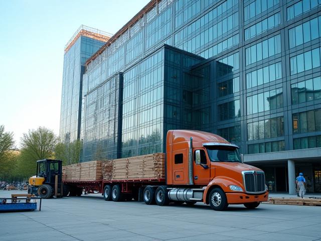 Construction material delivery site