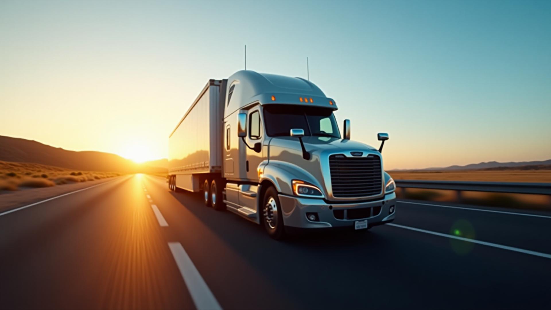 Millennium Trucking long-haul fleet on the open road